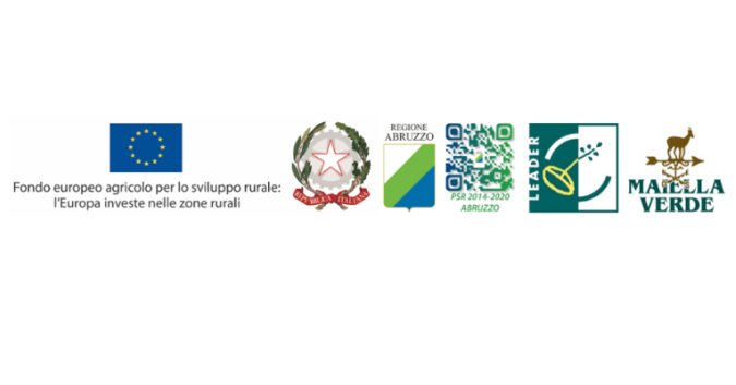 Questo progetto è finanziato con fondi FEASR - PSR Abruzzo 2014/2022 MISURA 19 “Leader” SOTTOMISURA 19.2 “Sostegno all’esecuzione degli interventi nell’ambito della strategia di sviluppo locale di tipo partecipativo”